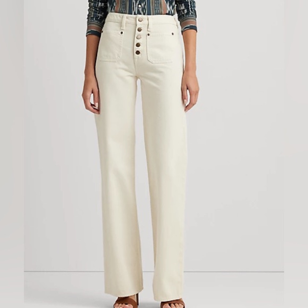 Ralph Lauren High-Rise Wide-Leg Jean